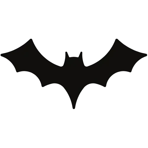 Black Bat Silhouette Icon Genesee County Michigan